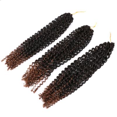 China 2021Hot Sale Black Afro Twist Hair Water Wave Crochet Hair Afro Twist Pre Stretched Synthetic Braiding Hair For Women for sale