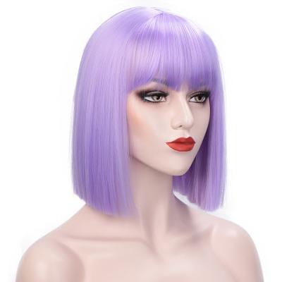 China Straight Wigs 12inches Bob Wig Heat Resistant BOB Straight High Quality Short Bob Style Cosplay Wigs Colorful for sale