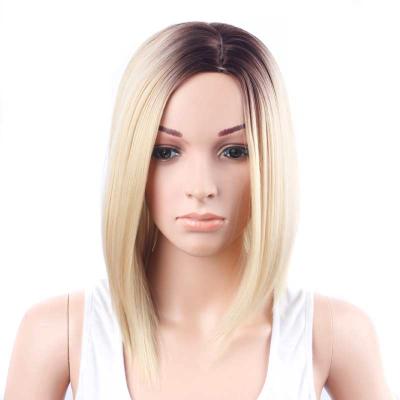 China Blonde Straight Bob Wig Heat Resistant BOB Wigs Straight Top Sale Short Bob Style Wigs Ombre for sale