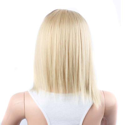 China Wigs Bob Style Wigs Ombre Blonde High Temperature Fiber Straight BOB Straight Wigs Nice Service Short Full No Lace for sale