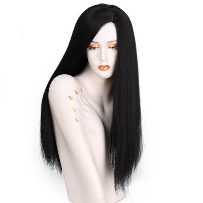 China Nice Service Long Silky Straight Non Lace Front Braided Wigs Black Straight Hair Wigs For Women Natrual Afro Black Full Wigs No Lace for sale