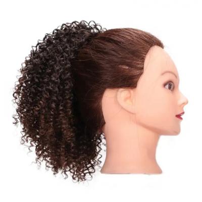 China Long Afro Heat Resistant Synthetic Fiber Curly Drawstring Clip In High Temperature Fiber Wigs For African Girls for sale