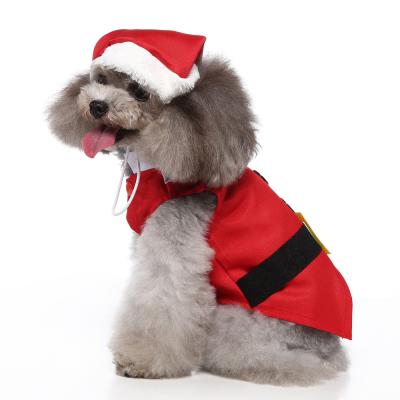 China Sports Christmas Holiday Dog Pajamas Clothes 100% Cotton Santa Claus Rudolph Reindeer for sale