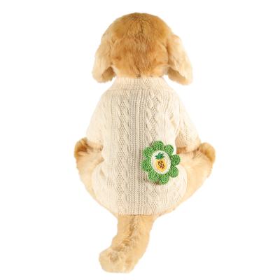 China New Sustainable 180G Cotton Small Dog Clothes Casual Knitted Cute Clothes For Pets for sale