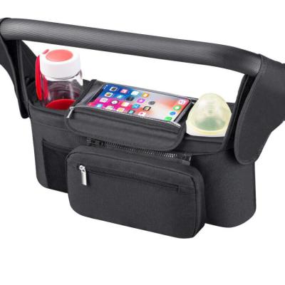 China Newcomer Promoted Backpack Universal Stroller Organizer With Deep Insulated Two Cup Holder for sale