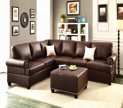 China Other Korean Unusual Knockdown Leather Sofa With Removable Back for sale