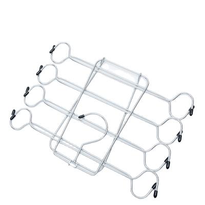 China Hot Selling Multi Layer Folding Space Saving Metal Multi Coat Hangers for sale