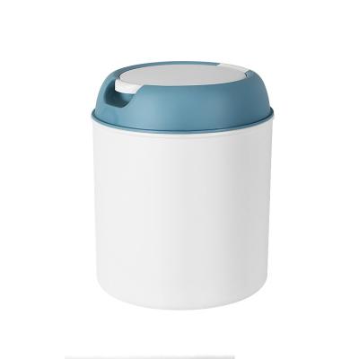 China Viable Creative Tabletop Organizer Plastic Waste Bins Mini Portable Desktop Trash Can for sale