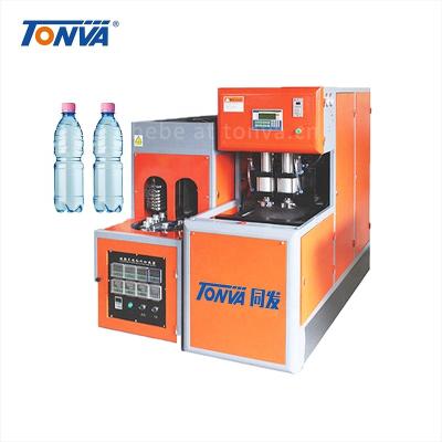 China Semi-automatic bottle TONVA 3000ml 2 cavity PET bottle blow blow molding machine gun for sale