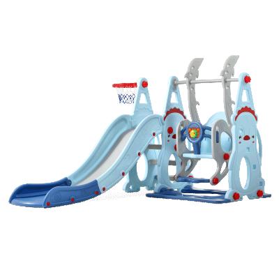 China Eco-Friendly Kids 3 In 1 Toddler Indoor Playground Plastic Kids Slide Swing Play Set for sale