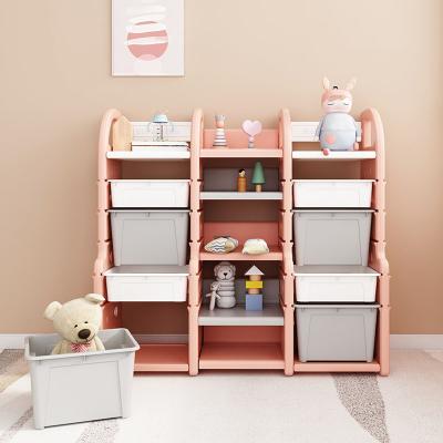 China Eco-friendly Kindergarten Indoor Home Baby Toys Storage Kids Cabinets With Drawer for sale