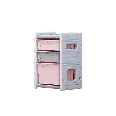 China Modern Updated Multilayer Kids Toy Baby Plastic Storage Rack Cabinet For Kids for sale