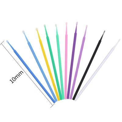 China Flocking and plastic rod 100pcs per bag high quality disposable cotton swabs plastic cotton swabs for eyelash extension cotton swabs for sale