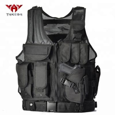 China Yakeda Mesh Army Black Police Military Tactical Vest Kick Vest Suit Combat Gear Airsoft Breathable Lightweight Custom Combat Vest De Vest for sale