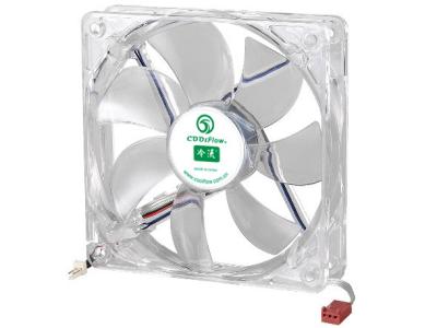 China Ventiladores de refrigeração plásticos de alta velocidade da C.C. 120mm para computadores com fluxo de ar 44.6CFM à venda