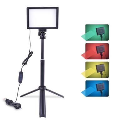 China Wholesale Adjustable Tripod Mobile Phone Holder 4 Colors Filter Fill Light Video Photographic Lighting Led Light for sale