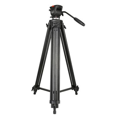 China PORTABLE High Quality Professional Liquid Head Heavy Duty Aluminum Alloy Tripod 1.8m Video Camera Tripod for sale