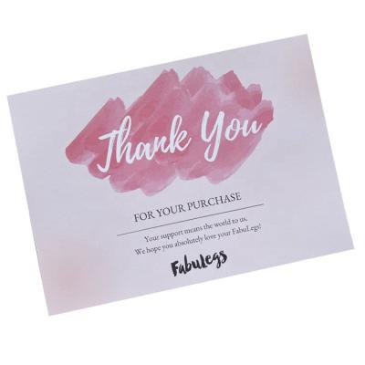 China paper & Cardboard Custom Color Printed 315 Gsm Thickness White Paper Greeting Thank You Card for sale