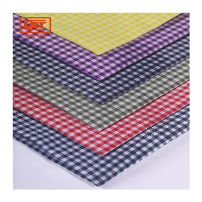 China NON-DETERMINED Lightweight Cotton Yarn - Polyester Fabric Yarn Dyed Check Polyester Fabric Gingham Yarn Dyed Fabric for sale