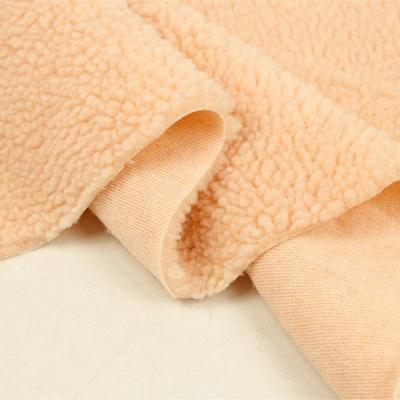 China 100% Single Circle Anti Pill Polyester Solid Color Yarn Knitted Terry Fleece Fabric for sale