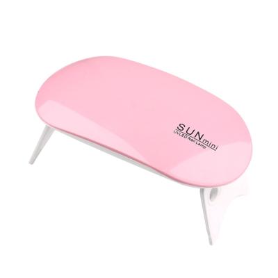 China ABS 6W Mini Small Nail Polish Gel Rechargeable UV LED Light Nail Dryer Lamp For DIY Nails for sale