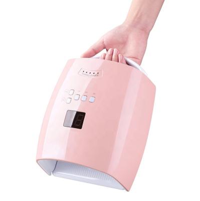 China ABS BETE nail salon and supplier will 66 watt led rechargeable portable nail lamp pink nail lamp with red light for sale