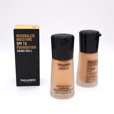 China High Quality Moisturizer Private Label SPF 15 Make Up Foundation Mineral Moisturizer Makeup Full Cover Cream Breathable Liquid for sale