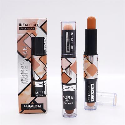 China Hot Sale Makeup Full Coverage Smudge Concealer Wholesale Stick Whitening Double Main Private Label Concealer Pencil for sale