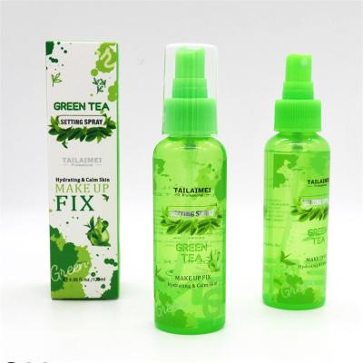 China Hot Selling Moisturizer Waterproof Protect Skin Moisturizing Spray Makeup Repair Setting Spray Green Tea Fix Lasting Spray for sale