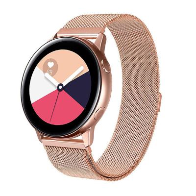 China Replacement Strap Suitable For Samsang Magnetic 18/20/22 Millimeter Milanese Loop Strap Stainless Steel Metal Smart Watch Strap for sale