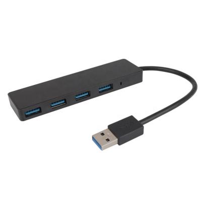 China Computer Powered Black USB 3.0 Hub 4ports 4 Port Slim Desktop USB Hub For Laptop for sale