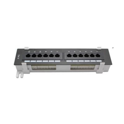 China TELECOM 10 inch left wall mounted cat 6 ethernet patch panel bracket cat6 rj45 patch panel ports 12 12 for sale