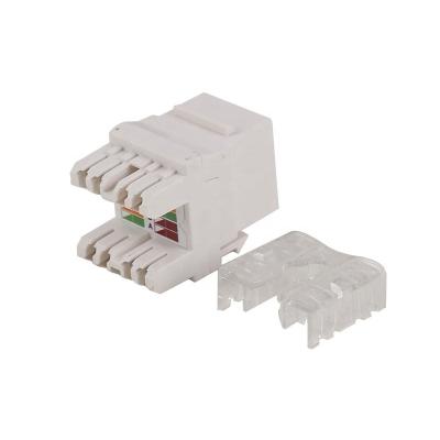 China Telecom communication oem ethernet punch down utp I/O jacks 180degree cat5e cat 6 modular trapezoidal jack rj45 CAT6 for sale