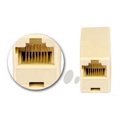 China Telecom Comunication inline with wire joiner ethernet coupler cat5e cat 6 extender 8p8c rj45 female to female straight adapter connector for sale