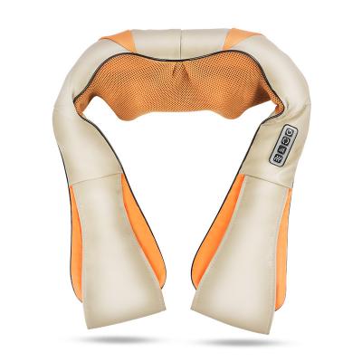 China Hot Selling NECK PU Leather Shiatsu Neck Shoulder Relaxation Massager Electric Deep Kneading Shawl for sale