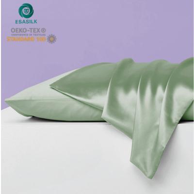 China Non-Toxic 90 Momme Color 100% Silk Pillowcase 19 Mulberry Silk Pillow Case for sale