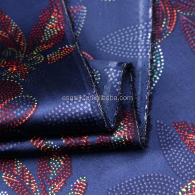 China Digital Printed Sustainable Original Elastic Silk Satin Fabric For Silk Dress for sale