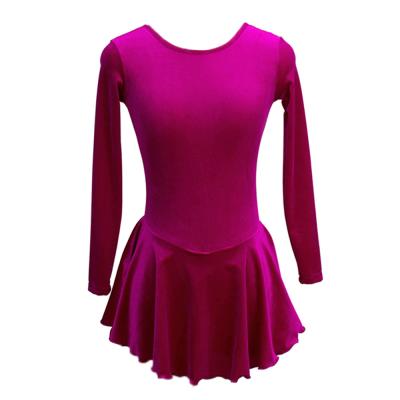 China Figure Skating Dress Girls Velvet Impact Color Skating Sets To Practice Skating Dress For Women for sale