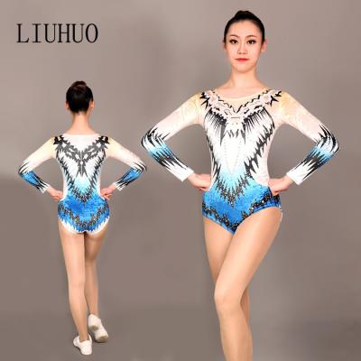 China Custom Manufacturer Sublimation Print Competition Clothing Rhythmic Gymnastics Dancer Tights Girls Sets for sale