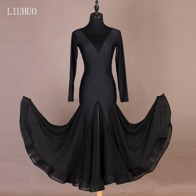 China Cool Black American Adult Women Custom Ballroom Dance Dress Modern Practice for sale