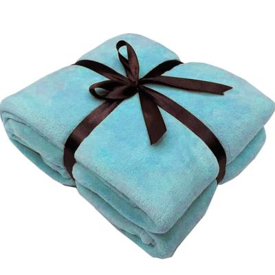 China Simple AZOIC Free Knitted Penguin Plush Fleece Mink Blanket for Fall and Spring for sale