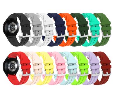 China DESSA Watch 4 Silicone Rubber Bands 20MM Watch Strap For Samsung Silicone for sale