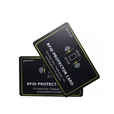 China Anti Skimming Card Customized Waterproof/Waterproof Rfid Blocking Protection Card Adopt Passive Rfid Design No Need To Replace Battery for sale