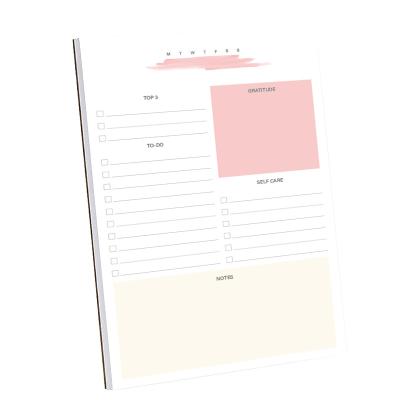 China Tear Off Pad Hot Selling Daily Planner Tear Off Pad Office Notepad with Custom Logo Printed Schedule To Do List Task Planner for sale