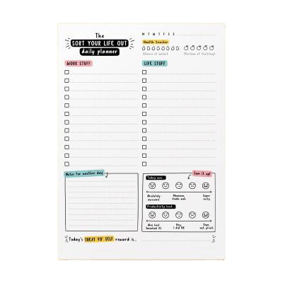 China Self Adhesive Monthly Weekly Daily Planner Desk Pad To Do List Notepad for Student Meal Note Pad Makes Office Supplies Health Tracker for sale