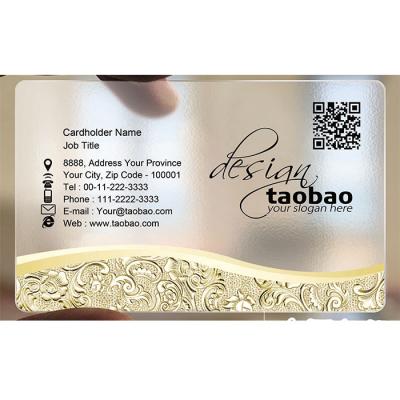 China Hot Selling Europe Luxury Sensitive Transparent PVC Service Printing Custom Substantial Business Card Substantial Wholesale for sale