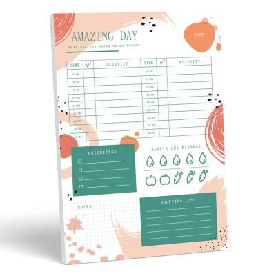 China New Design Personalized Planner Pad Tear Off Daily Pages To Do List Schedule Schedule Notebook Fitness Meal Planner Planning Desk Accessories for sale