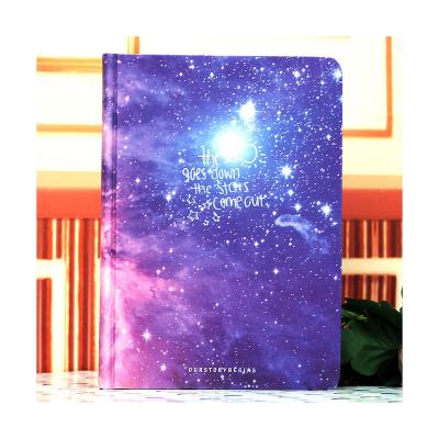 China A5 Series Hot Selling Galaxy Sci-Fi Hardcover Picture Harddcover Dairy Diary Creative Hardcover Notebook Notebook for sale