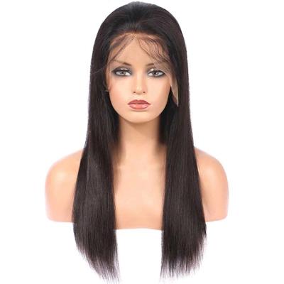 China Wholesale Price 100 Wave Human Hair Lace Wig Remy Virgin Brazilian Straight Lace Front Human Hair Wig Silky Straight Baby Hair For Black Women for sale