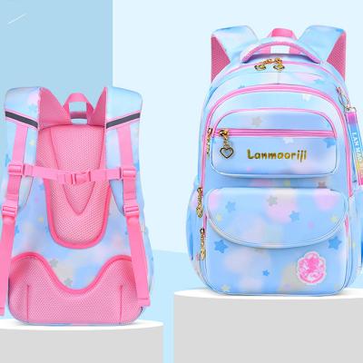 China Large capacity female soft cute children's backpack 1-3-6 grade waterproof backpack school backpack gradient schoolbag for sale